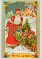 WEIHNACHTSMANN SANTA CLAUS WEIHNACHTSFERIEN Vintage Postkarte CPSM #PAK823.DE - Santa Claus