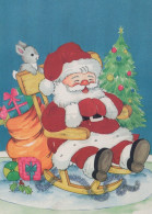 WEIHNACHTSMANN SANTA CLAUS WEIHNACHTSFERIEN Vintage Postkarte CPSM #PAK690.DE - Kerstman