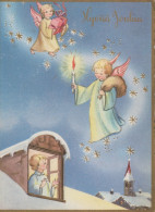 ENGEL WEIHNACHTSFERIEN Feiern & Feste Vintage Ansichtskarte Postkarte CPSM #PAH112.DE - Anges