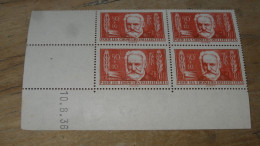 COIN DATE - 10 Août 1936 - N°332 Victor Hugo ,  ** MNH Neufs Sans Charnière ............ P6A - 1930-1939