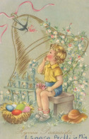 PASQUA BAMBINO UOVO Vintage Cartolina CPA #PKE228.IT - Ostern