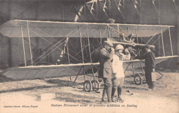 Aérodrome De SAINT-LYE (Aube) - Avion Et Aviatrice Driancourt Avant Exhibition Meeting De Troyes - Voyagé 1911 (2 Scans) - Sonstige & Ohne Zuordnung