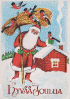 BABBO NATALE Buon Anno Natale Vintage Cartolina CPSM #PBL480.IT - Santa Claus