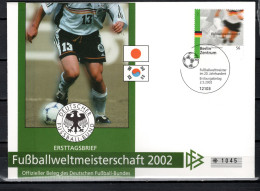 Germany 2002 Football Soccer World Cup Stamp On FDC - 2002 – Südkorea / Japan