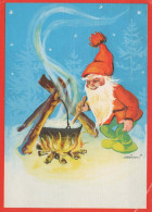 BABBO NATALE Buon Anno Natale Vintage Cartolina CPSM #PBL290.IT - Kerstman