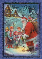 BABBO NATALE Buon Anno Natale Vintage Cartolina CPSM #PBL415.IT - Santa Claus