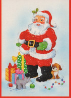 PAPÁ NOEL NAVIDAD Fiesta Vintage Tarjeta Postal CPSM #PAK206.ES - Santa Claus