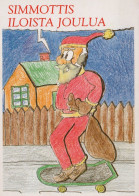 PAPÁ NOEL NAVIDAD Fiesta Vintage Tarjeta Postal CPSM #PAJ993.ES - Kerstman