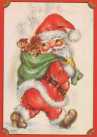 PAPÁ NOEL NAVIDAD Fiesta Vintage Tarjeta Postal CPSM #PAJ646.ES - Santa Claus