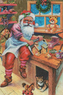 WEIHNACHTSMANN SANTA CLAUS Neujahr Weihnachten LENTICULAR 3D Vintage Ansichtskarte Postkarte CPSM #PAZ084.DE - Santa Claus