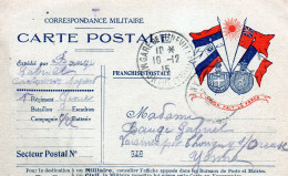 CP- Correspondance Militaire -5 Drapeaux - - Guerre De 1914-18