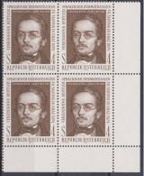 1974 , Mi 1462 ** (4) -  4er Block Postfrisch - Tagung Der Vereinigung Deutschsprachiger Dermatologen , Graz - Unused Stamps