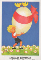 OSTERN KINDER EI Vintage Ansichtskarte Postkarte CPSM #PBO273.DE - Ostern