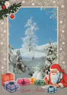 PÈRE NOËL Bonne Année Noël Vintage Carte Postale CPSM #PAV678.FR - Santa Claus