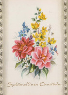 FLEURS Vintage Carte Postale CPSM #PAR600.FR - Flowers