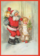 PÈRE NOËL ANGES NOËL Vintage Carte Postale CPSM #PAK139.FR - Santa Claus