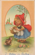 PASCUA NIÑOS HUEVO Vintage Tarjeta Postal CPA #PKE351.ES - Ostern