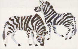 CEBRA Animales Vintage Tarjeta Postal CPSM #PBR939.ES - Zebras