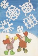 Feliz Año Navidad NIÑOS Vintage Tarjeta Postal CPSM #PAY815.ES - New Year