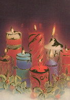 Happy New Year Christmas CANDLE Vintage Postcard CPSM #PAW042.GB - New Year