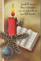 Happy New Year Christmas CANDLE Vintage Postcard CPSM #PAV124.GB - New Year