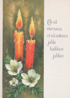 Happy New Year Christmas CANDLE Vintage Postcard CPSM #PAV311.GB - New Year