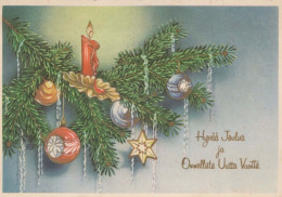 Happy New Year Christmas CANDLE Vintage Postcard CPSM #PAT619.GB - Neujahr