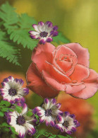 FLOWERS Vintage Postcard CPSM #PAS319.GB - Fleurs