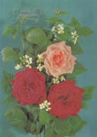 FLOWERS Vintage Postcard CPSM #PAR358.GB - Blumen