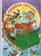 SANTA CLAUS ANIMALS CHRISTMAS Holidays Vintage Postcard CPSM #PAK755.GB - Kerstman