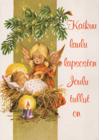 ANGEL CHRISTMAS Holidays Vintage Postcard CPSM #PAH739.GB - Angels