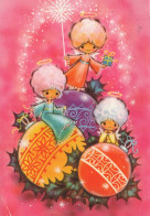 ANGEL CHRISTMAS Holidays Vintage Postcard CPSM #PAG925.GB - Angels