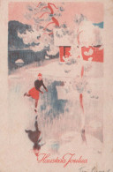 Bonne Année Noël Vintage Carte Postale CPSMPF #PKD215.FR - Neujahr