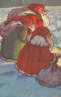 Bonne Année Noël GNOME Vintage Carte Postale CPSMPF #PKD588.FR - New Year