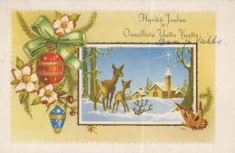 Bonne Année Noël Vintage Carte Postale CPSMPF #PKD649.FR - New Year