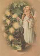 ANGE Noël Vintage Carte Postale CPSM #PBP401.FR - Angels