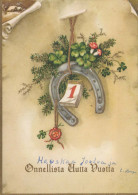 Bonne Année Noël Vintage Carte Postale CPSM #PBN594.FR - Nieuwjaar