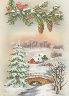 Bonne Année Noël Vintage Carte Postale CPSM #PBN345.FR - Nieuwjaar