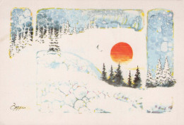 Bonne Année Noël Vintage Carte Postale CPSM #PBN097.FR - Nieuwjaar