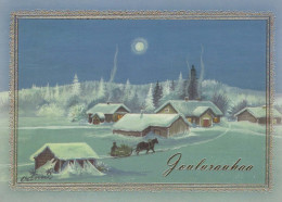 Bonne Année Noël Vintage Carte Postale CPSM #PBM969.FR - Nouvel An