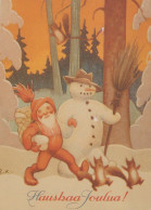 Bonne Année Noël GNOME Vintage Carte Postale CPSM #PBM110.FR - Nieuwjaar