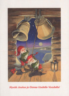 Bonne Année Noël GNOME Vintage Carte Postale CPSM #PBL817.FR - Nouvel An