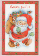 PÈRE NOËL Bonne Année Noël Vintage Carte Postale CPSM #PBL478.FR - Santa Claus