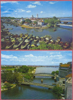 Singapore River Cavanagh Anderson Bridge, Vintage Old +/-1960's_SW S 1310 + SW S 129_ (TTB)_CPSM_cpc - Singapore