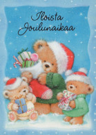 Happy New Year Christmas BEAR Animals Vintage Postcard CPSM #PBS327.GB - New Year