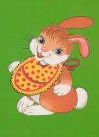 RABBIT Animals Vintage Postcard CPSM #PBR140.GB - Andere & Zonder Classificatie