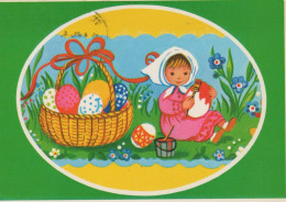 EASTER CHILDREN Vintage Postcard CPSM #PBO335.GB - Easter