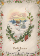 Happy New Year Christmas Vintage Postcard CPSM #PBN282.GB - New Year