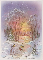 Happy New Year Christmas BIRD Vintage Postcard CPSM #PBM833.GB - Neujahr