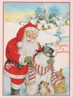 SANTA CLAUS Happy New Year Christmas Vintage Postcard CPSM #PBL348.GB - Santa Claus